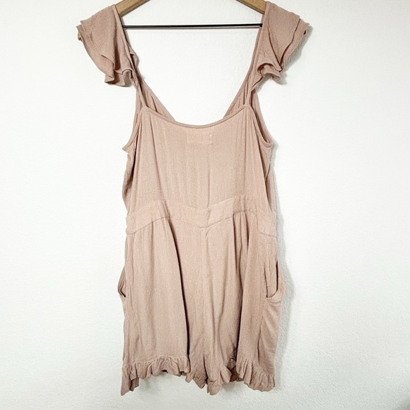 URBAN OUTFITTERS UO NORMA BUTTON-DOWN WOMEN ROMPER WITH POCKETS SIZE LARGE - Picture 3 of 7